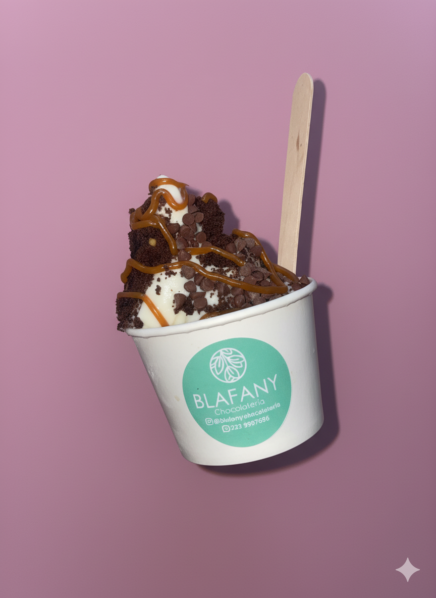 Helado con Brownie