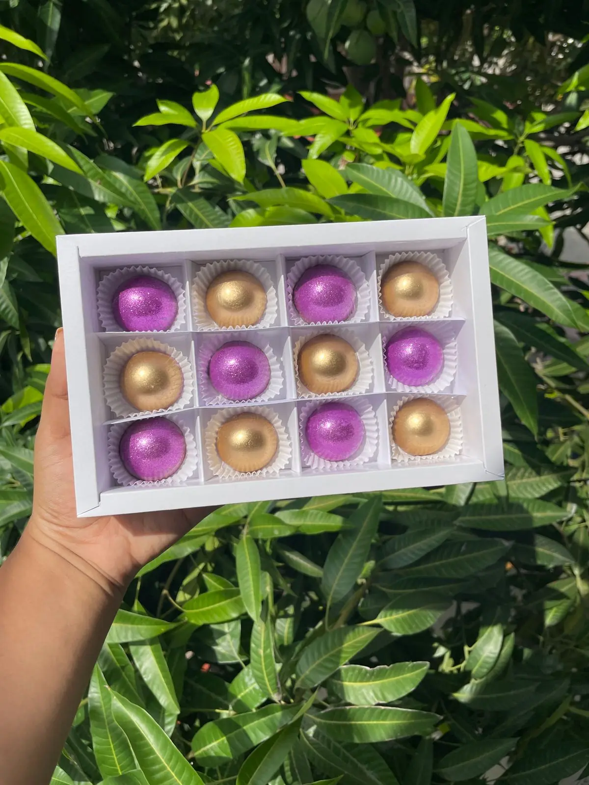 Caja Glamour Morado & Oro